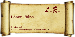 Léber Róza névjegykártya
